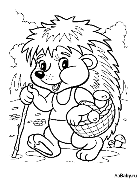 Раскраска Ёжик