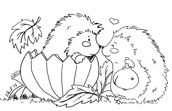 Раскраска Ёжик