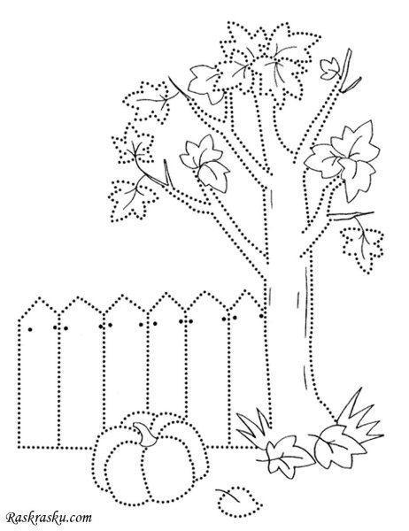 Осеннее дерево раскраска для детей