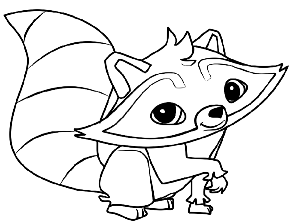 Раскраска Енотик