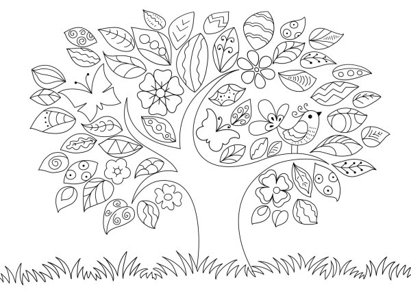 Чудо дерево раскраска для детей