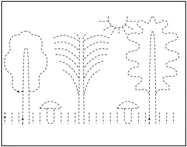 Штриховки дорисовки для дошкольников