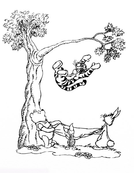 Падающее дерево раскраска