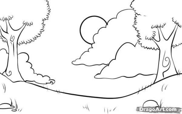 Раскраска Лесная Поляна