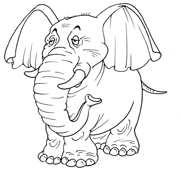 Слон для выжигания по дереву