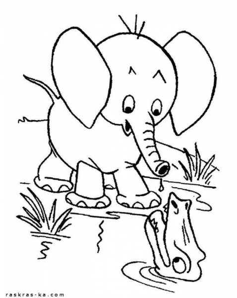 Р Киплинг Слоненок раскраска