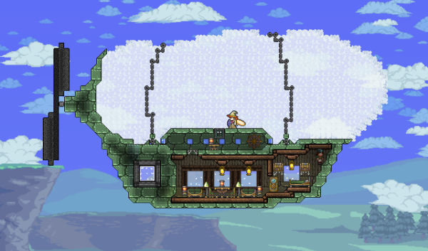 Terraria летающий корабль