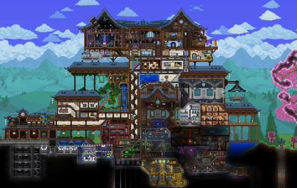 Terraria японский замок