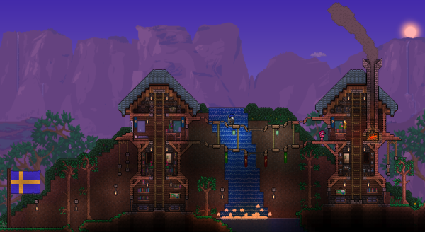 Дом в Лесном биоме террария