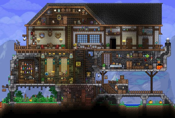 Terraria красивый дом