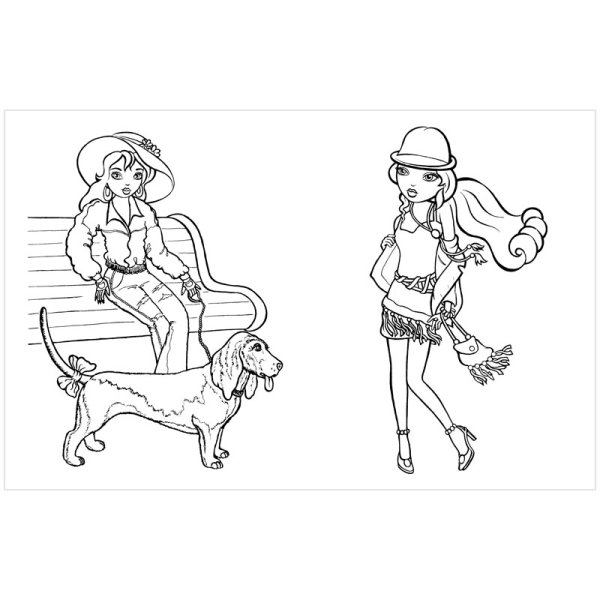 Раскраска увлечение собаки