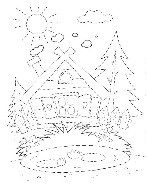 Рисование по точкам домик