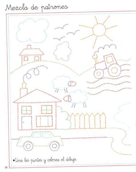 Обведи домик по точкам