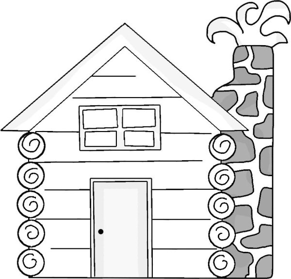 Бревенчатый дом для вырезания