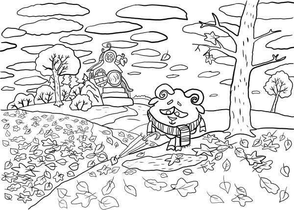 Домики смешариков раскраска