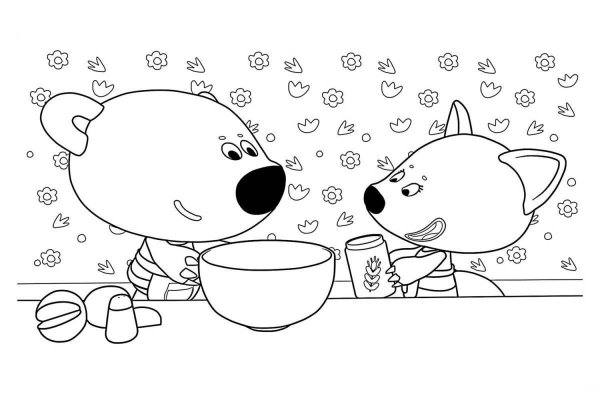 Раскраски Мимимишки Саня и Соня