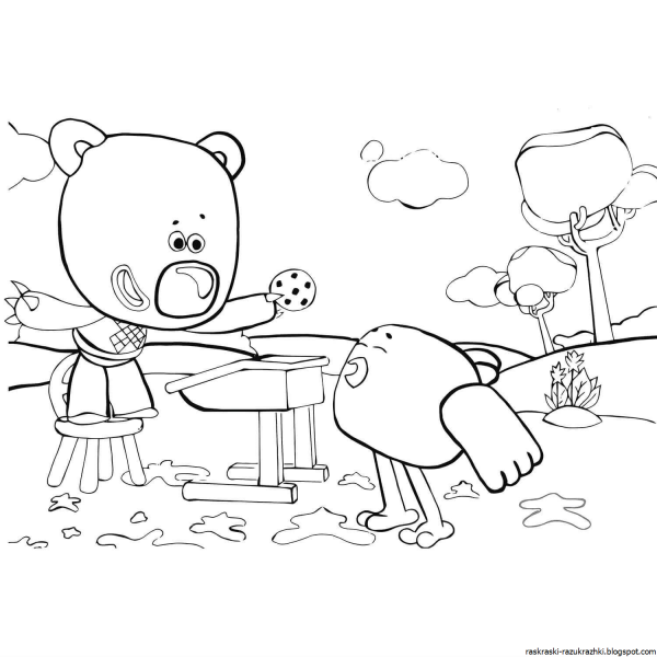 Раскраски для детей Мимимишки