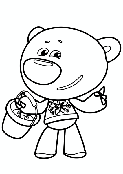 Раскраски Мимимишки тучка и Кеша