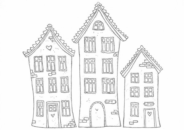 Трафарет дома