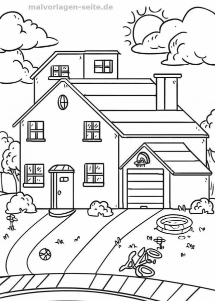 Нарисовать свой дом задание в садик