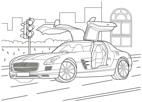 Автомобили (раскраски)