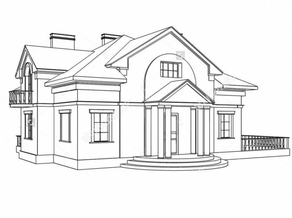 Модерн дом раскраска