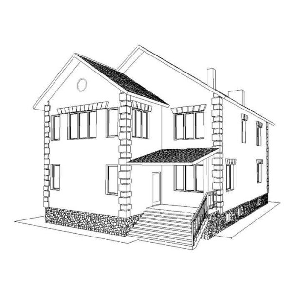 Эскиз коттеджа