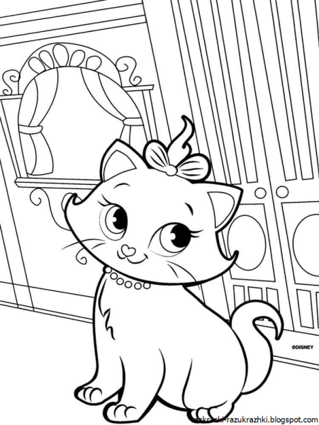 Котенок. Раскраска