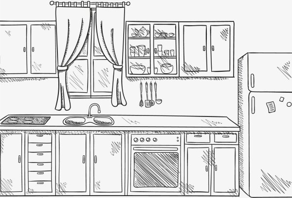 Кухня ЛОЛ раскраска