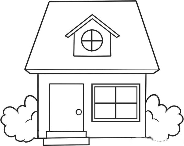 Дом раскраска
