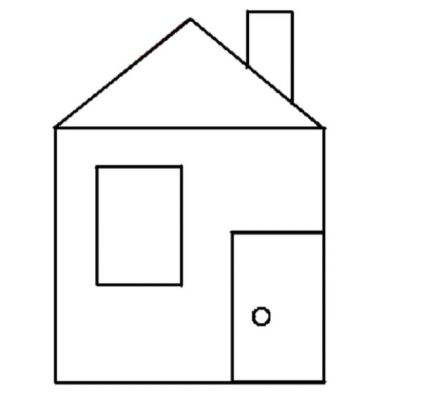 Домик трафарет для детей