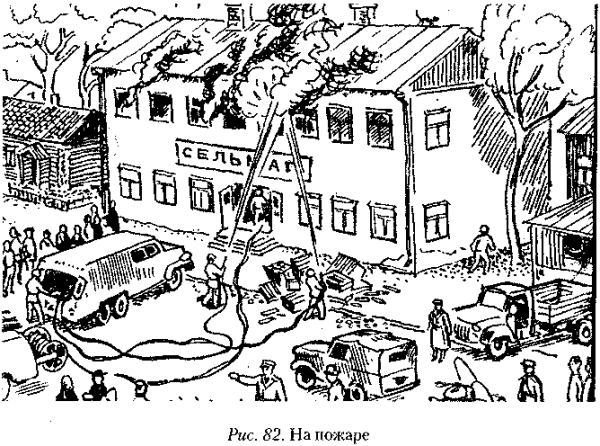 Раскраска пожар в доме