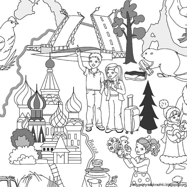 Раскраска Россия