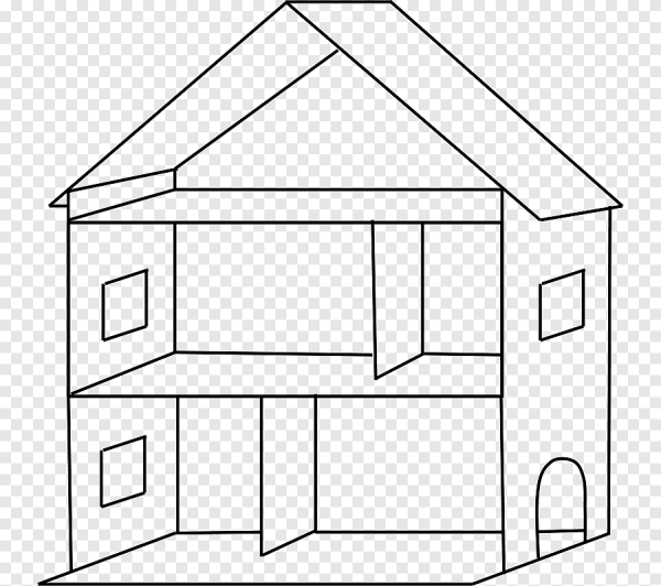 Раскраска кукольный домик