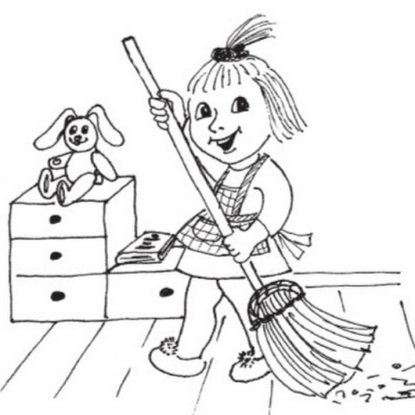 Раскраска домашние дела