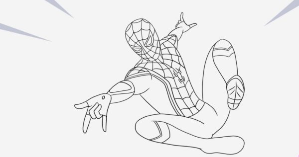 Раскраска человек паук Возвращение домой