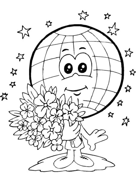 День земли раскраска