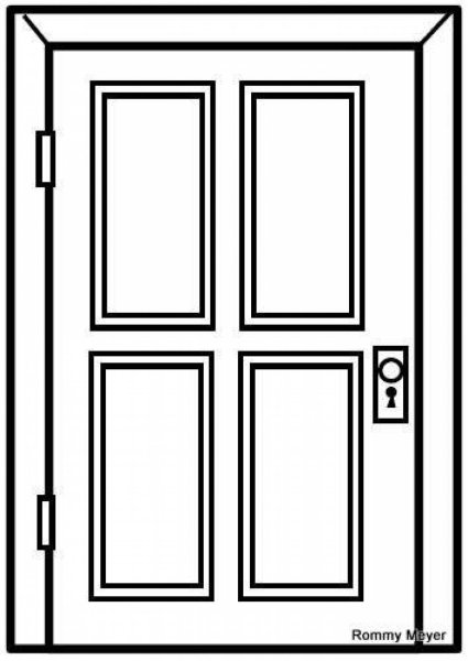 Дверь раскраска для детей