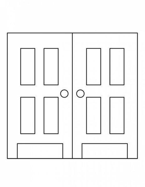 Дверь раскраска