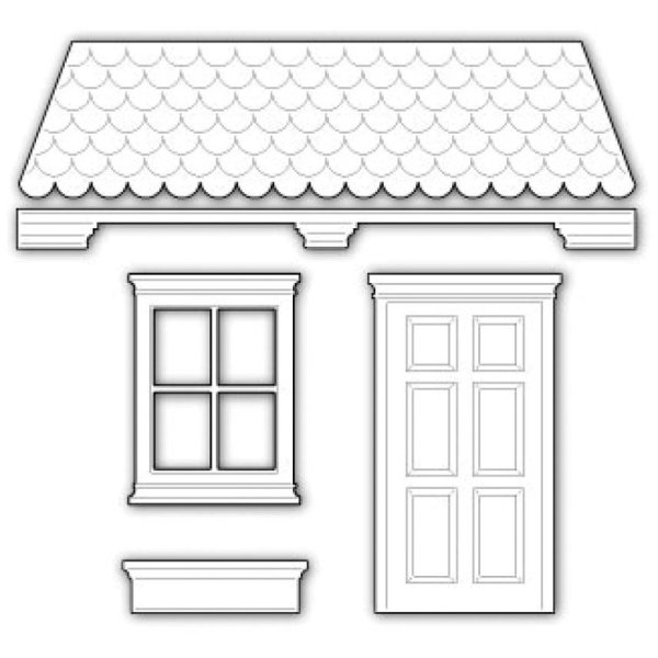 Домик из бумаги на окно