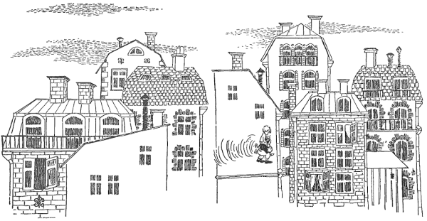 Крыши домов рисунок