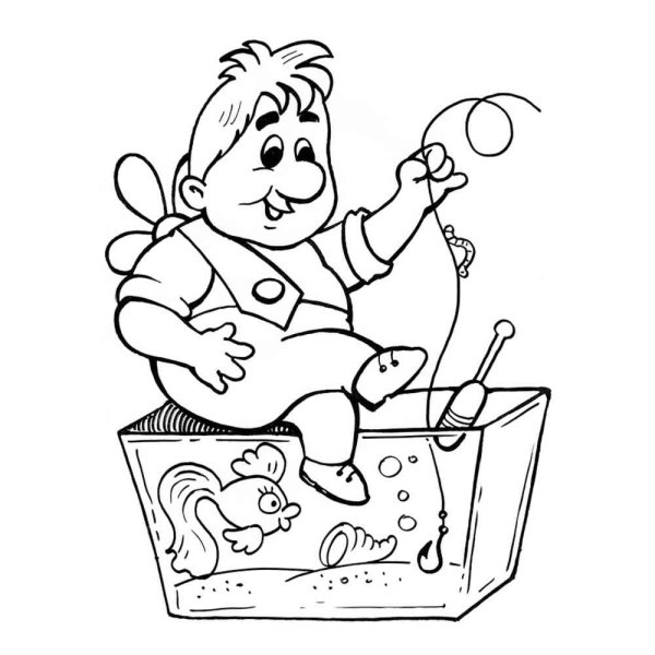 Карлсон раскраска