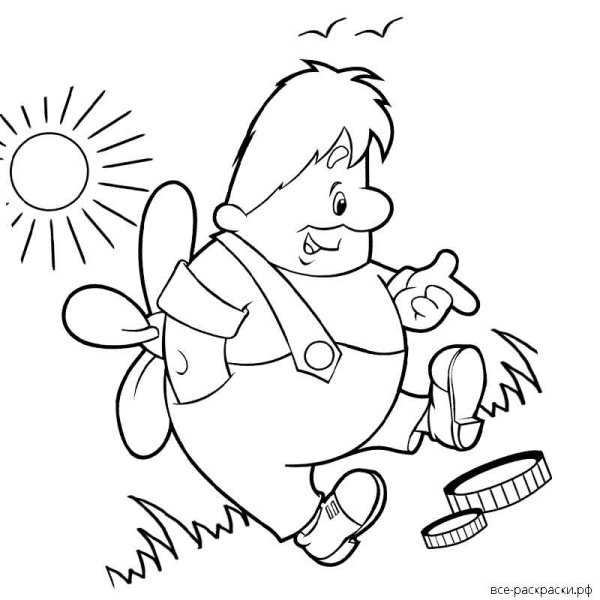 Карлсон раскраска для детей
