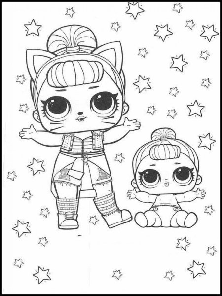 Раскраска ЛОЛ новый год