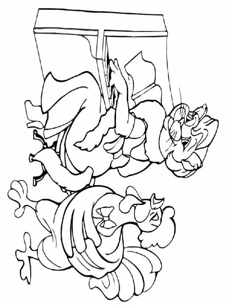 Раскраски по сказкам Маршака Кошкин дом