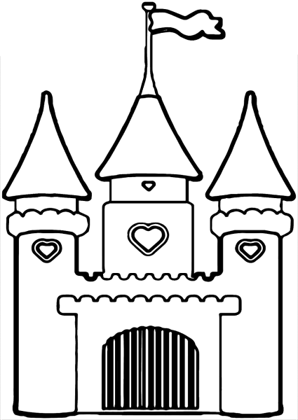 Раскраска замок