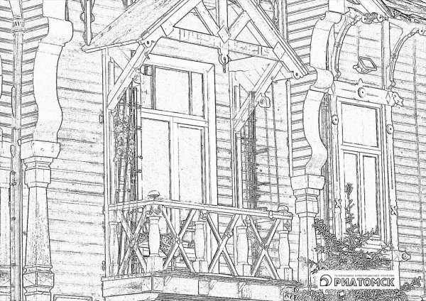 Деревянная архитектура а раскраска