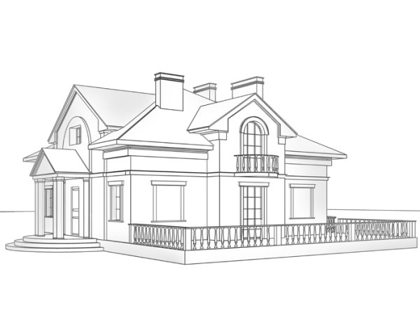 Раскраска коттедж