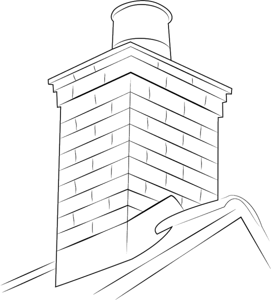 Печная труба на прозрачном фоне