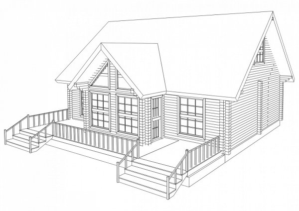 Чертежи домов из бруса